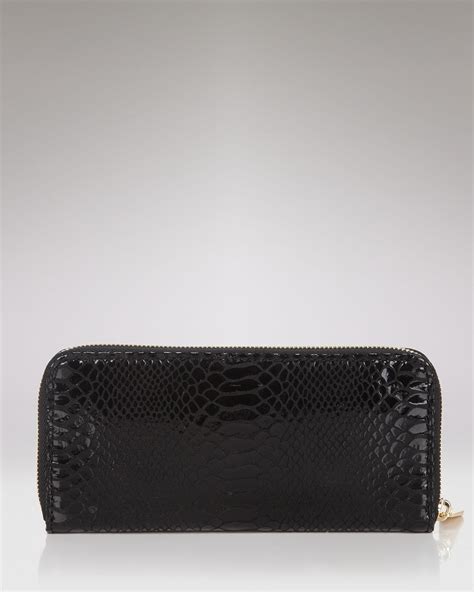 michael kors black patent python embossed leather wallet|Michael Kors Python.